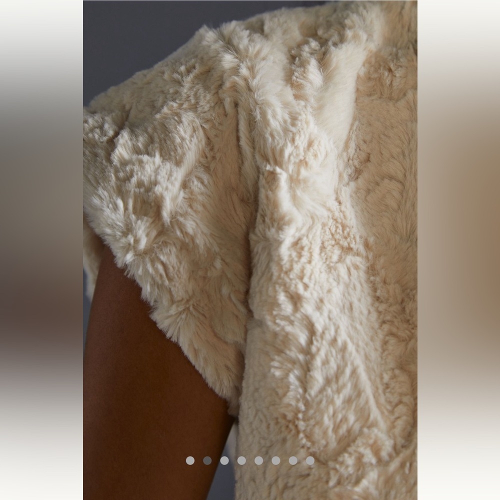 Anthropologie NWT Maeve Faux Fur Tee Size L - Picture 4 of 15